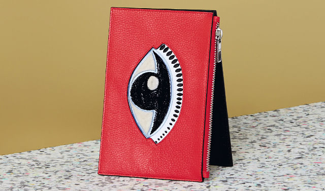 Kenzo eye leather outlet clutch